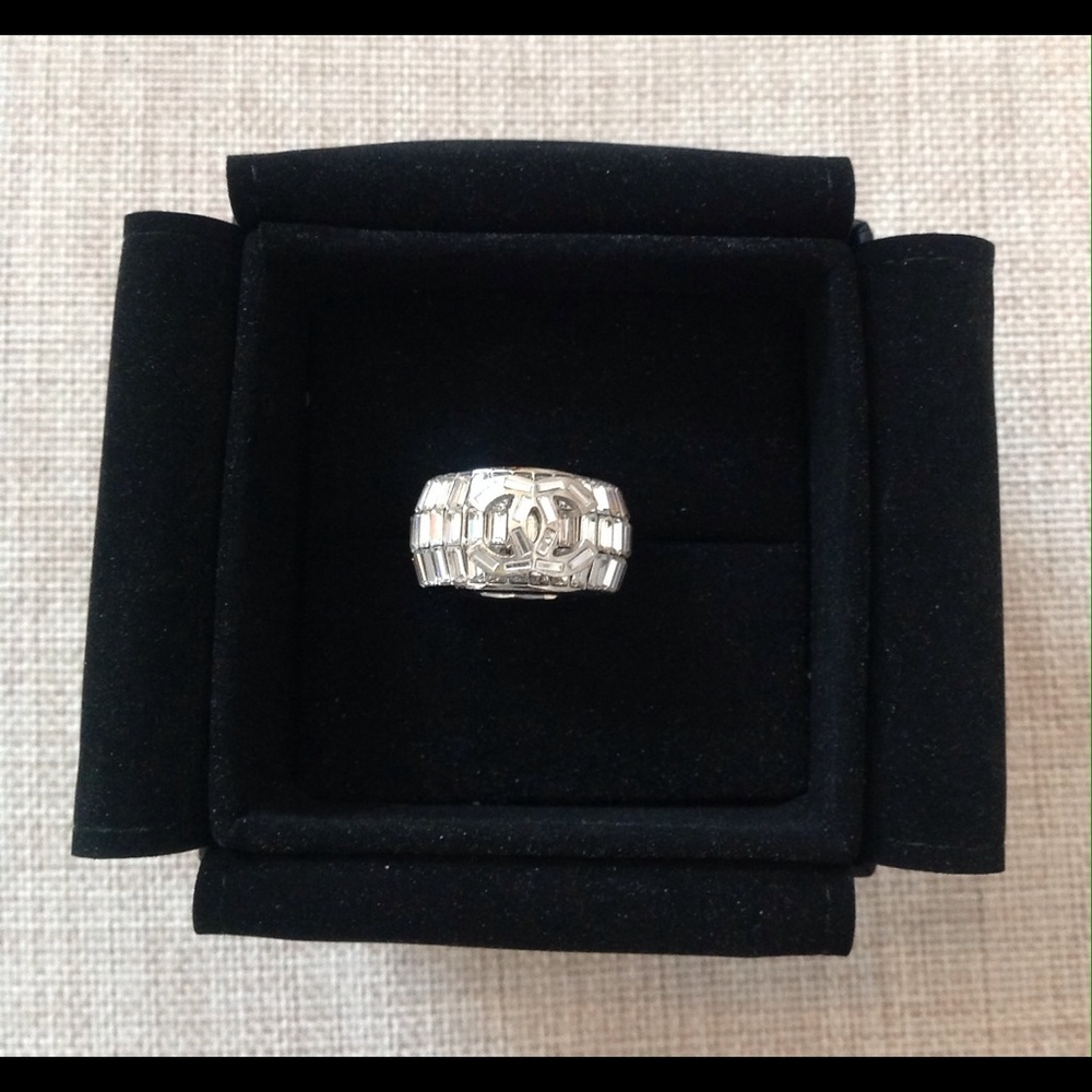 Chanel clear crystal ring